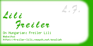 lili freiler business card